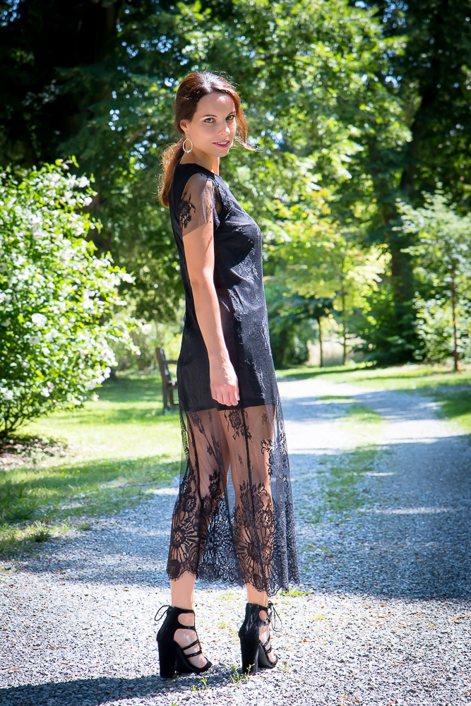 Black Maxi Lace Dress from Yigelila - Tina Chic
