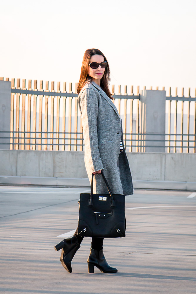 3 ideas on how to wear a grey coat - Tina Chic