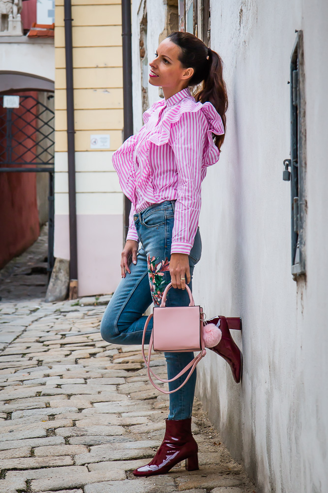 Striped Blush Blouse, Fashion